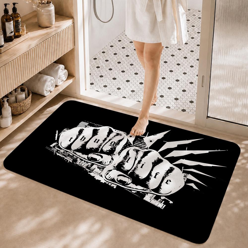 Streetwear Brand Home Decor - Alfombra decorativa antideslizante y absorbente de