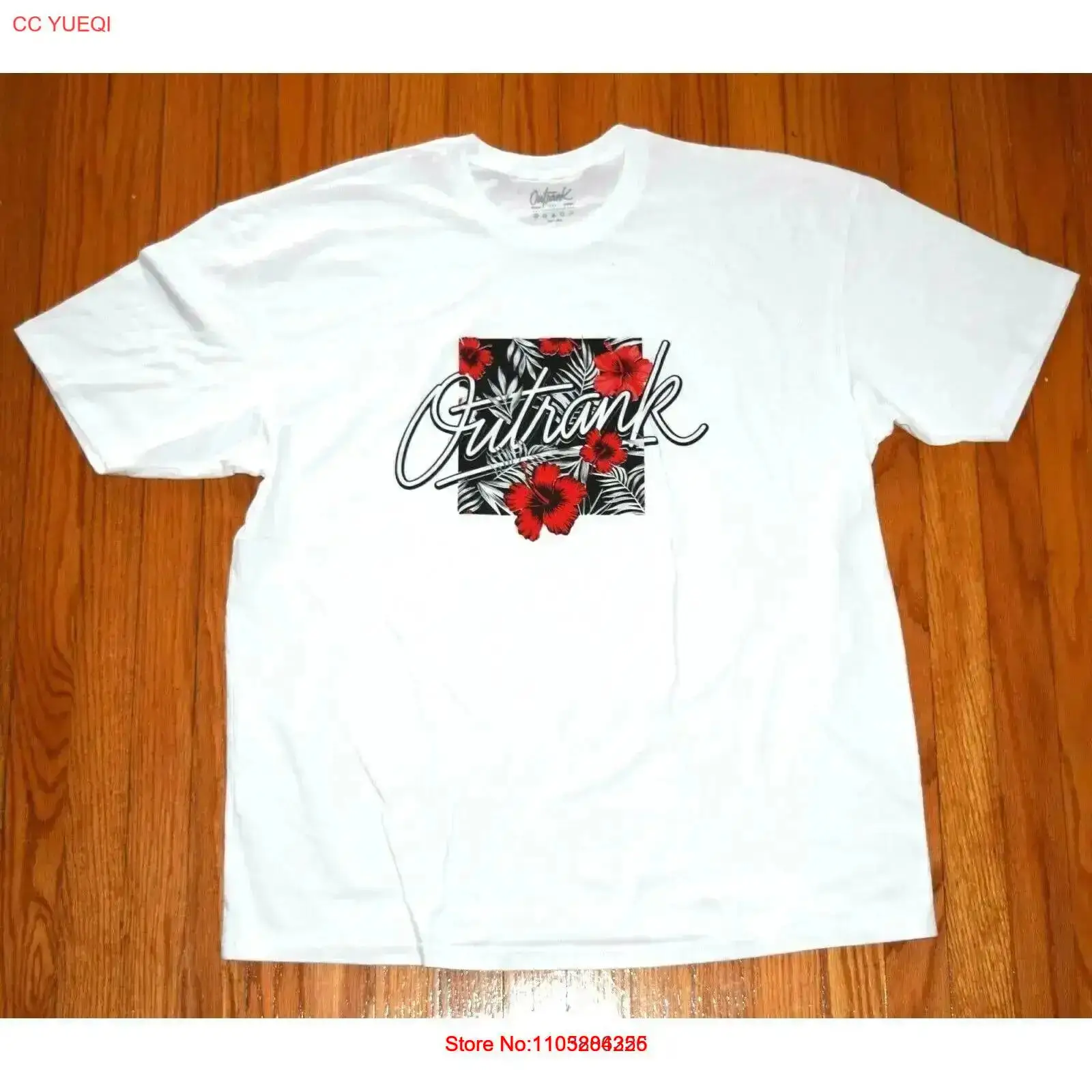 Camiseta Blanca OutRank Brand  - Streetwear Brand With White Flowers reseña y precio