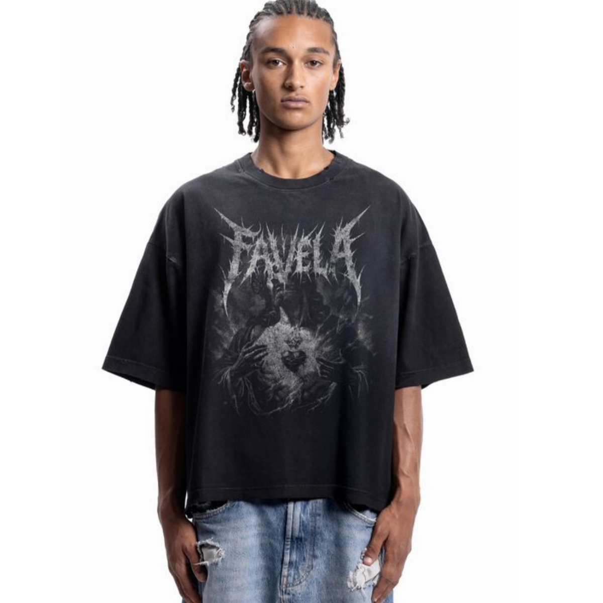 Camiseta de algodón con estamp - Streetwear Brand Font reseña y precio